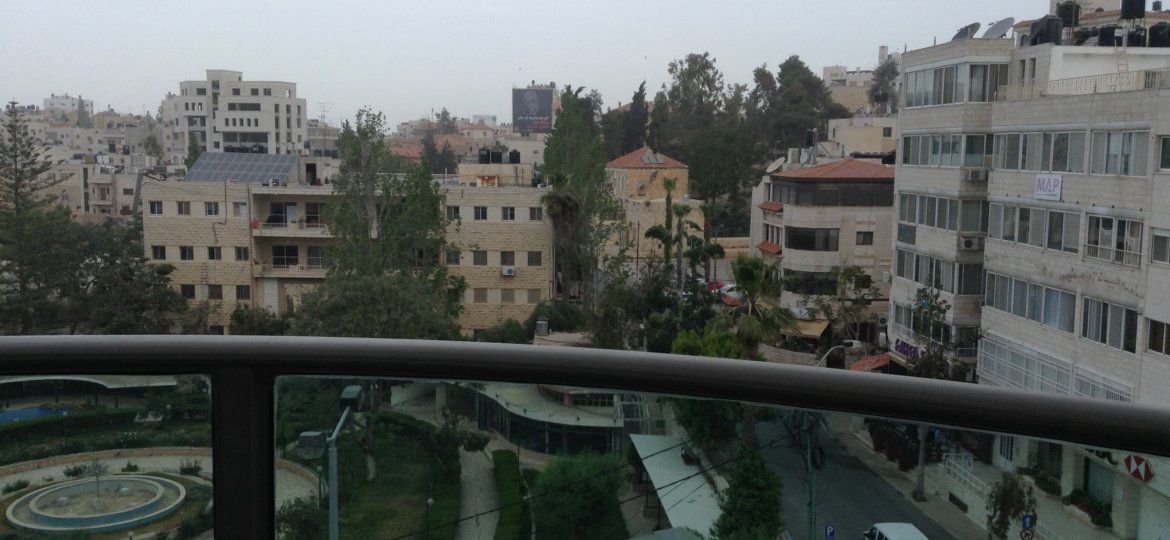 Blick aus dem Hotel in Ramalla